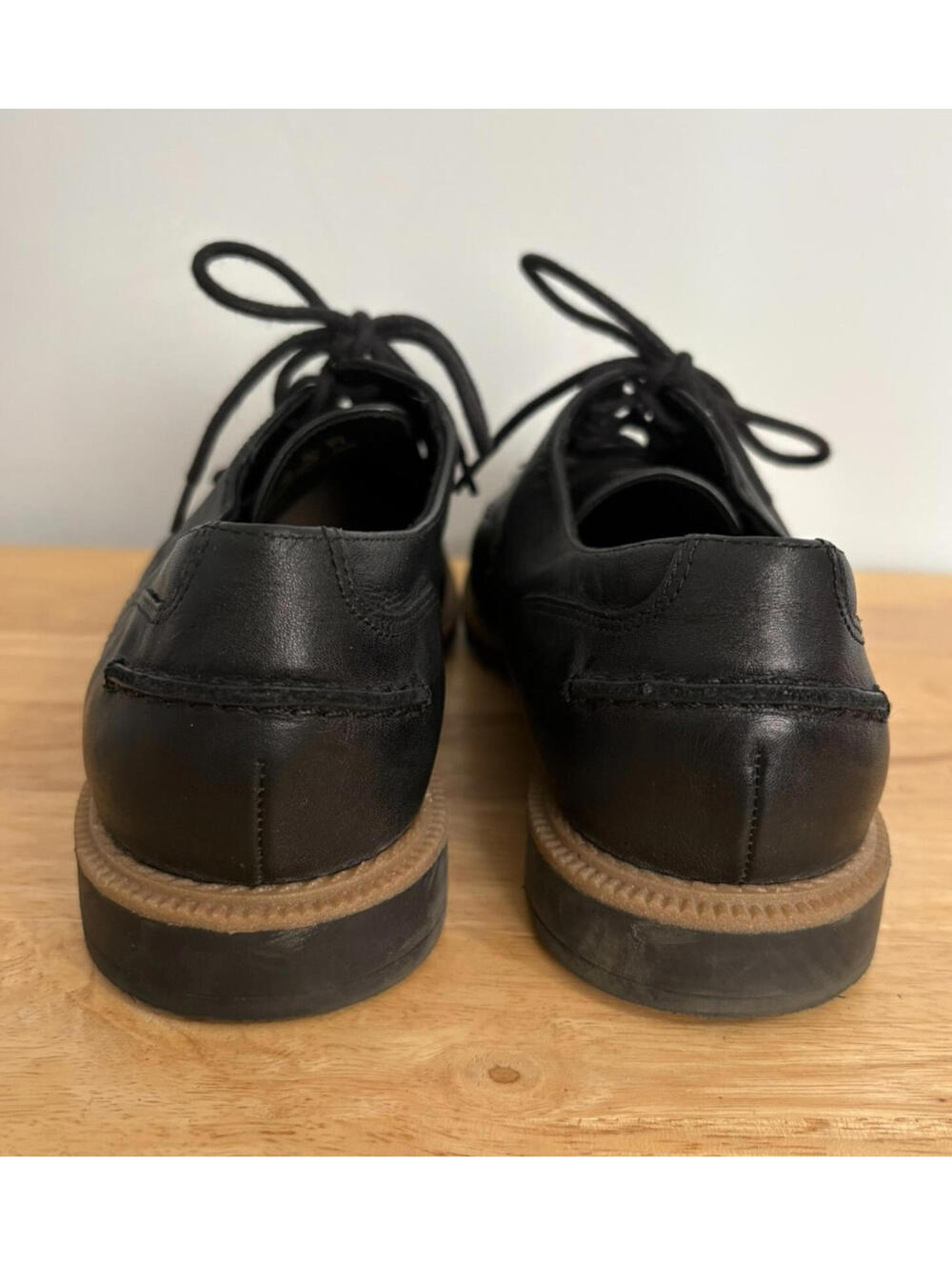 CLARKS Somerset Griffin Mabel Oxfords Black Leather Kiltie Flats Women's 8.5 M - Picture 4 of 9